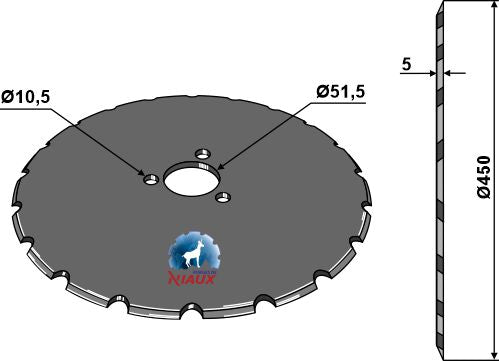 Seed drill disc Ø450x5