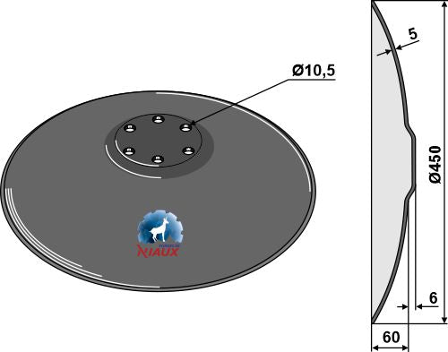 Hollow disc ''Smaragd'' Ø450x5