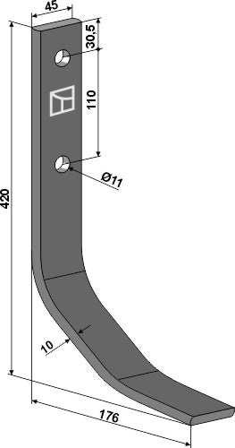 Wearing plate 45x10