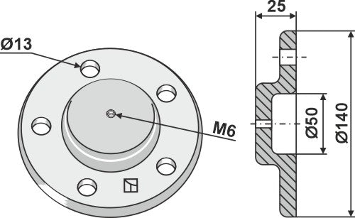 Cap piece of the bearing