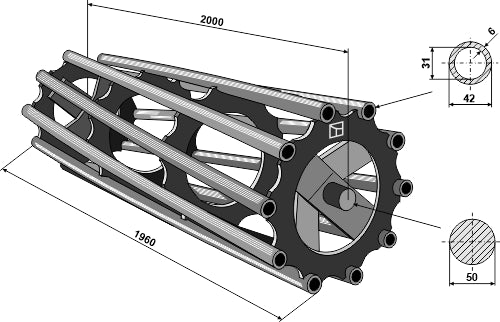 Tubular packer roller 2000