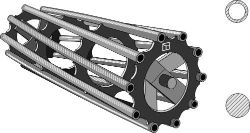 Tubular packer roller 3000