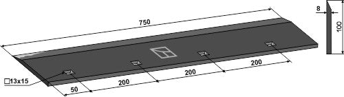 Blades for chopper rollers 750