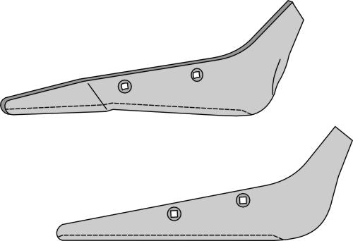 Beet lifter share, left model