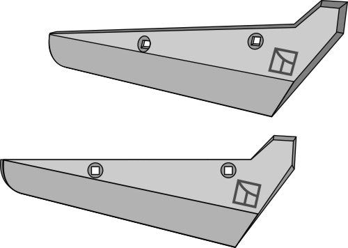 Beet lifter share, right model