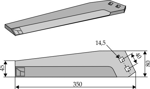 Top blade, left