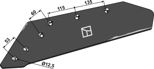 Reversible point share - 18'' - left