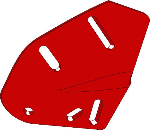 Bracket for trash board - left