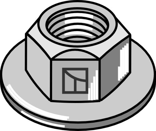 Prevailing torque type hexagon flange nut