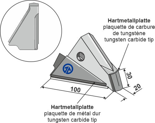 Replacement point right - Seed and fertilizer