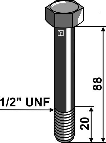 Hexagon bolt 1/2''UNF