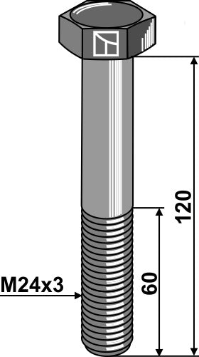 Bolt - M24x3 - 10.9