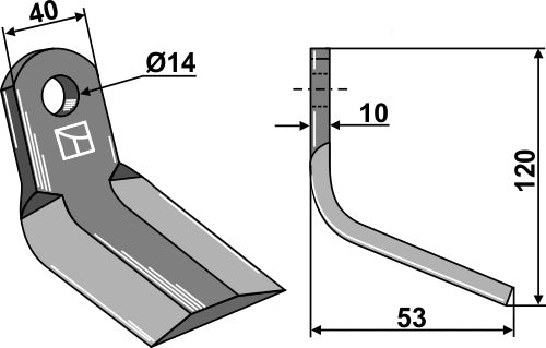 Y-blade 120x40mm