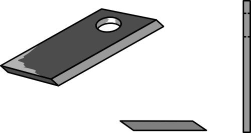 Rotary mower blade 80x40mm