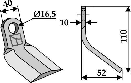 Y-blade 110x40mm