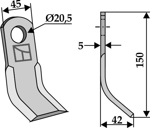 Y-blade 150x45mm