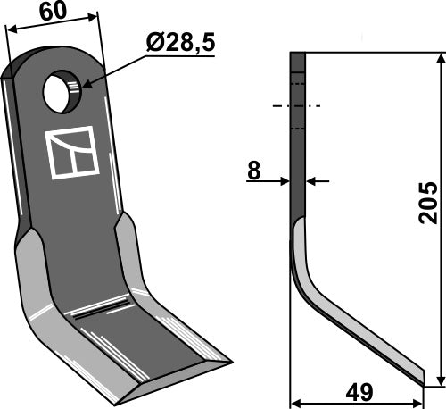 Y-blade 205x60mm