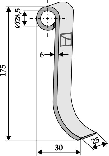 Flail 175x25mm