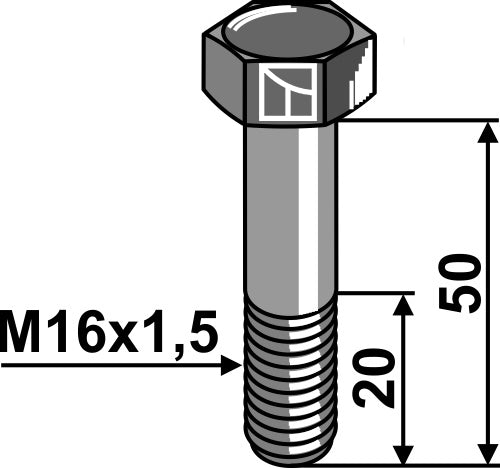 Bolt M16x1,5 x 50 - 10.9