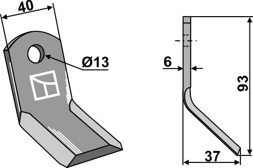 Y-blade 93x40mm