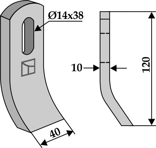 Flail 120x40mm