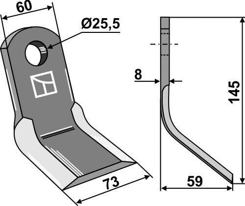 Y-blade 145x60mm