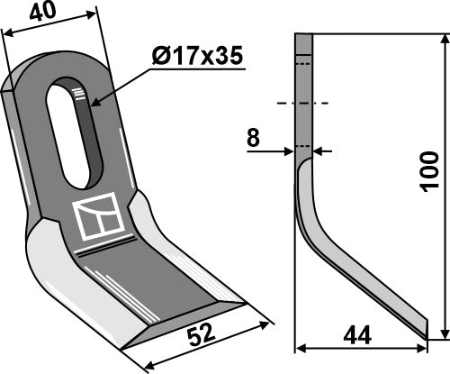 Y-blade 100x40mm