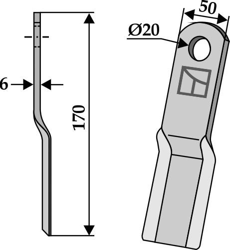 Flail 170x50mm