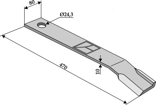 Mover-blade 470mm - right