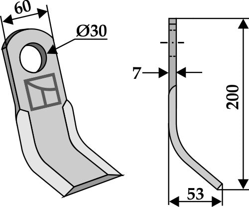 Y-blade 200x60mm
