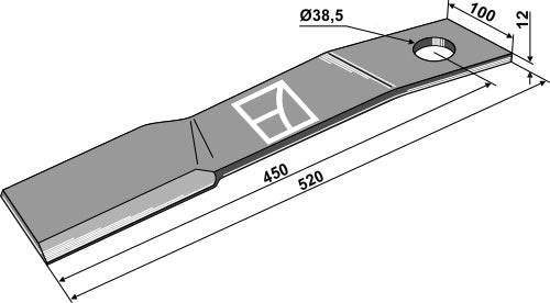 Mover-blade 520mm - left