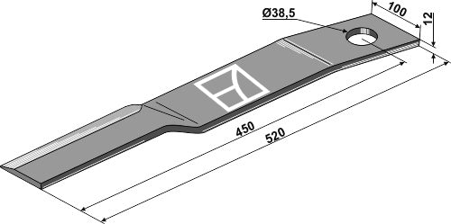 Mover-blade 520mm - right