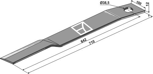Mover-blade 710mm - right