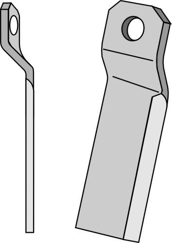 Twisted comminution blade 360x100mm - long -left