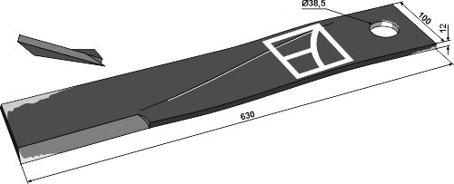 Mover-blade 630mm - left