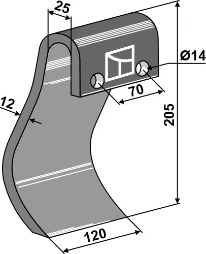 Flail 205x120mm