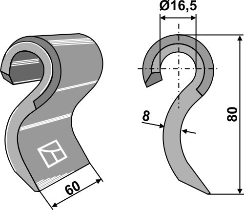 Flail 80x60mm