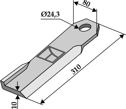 Flail 310x80mm - left - old model
