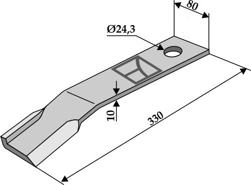 Mover-blade 330mm - left
