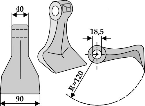 Pruning hammer 90x40mm