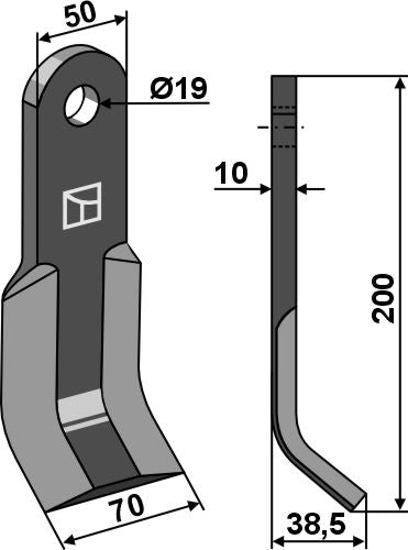 Y-blade 200x50mm