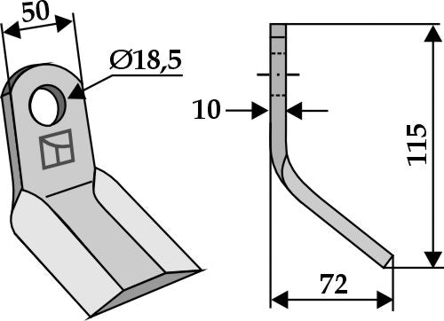 Y-blade 125x50mm