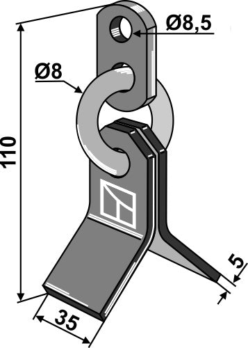 Y-blade with chain