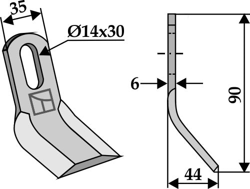 Y-blade 90x35mm