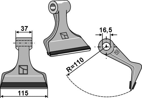 Pruning hammer 115x37mm - PTA