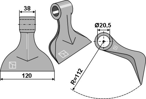 Pruning hammer 120x38mm