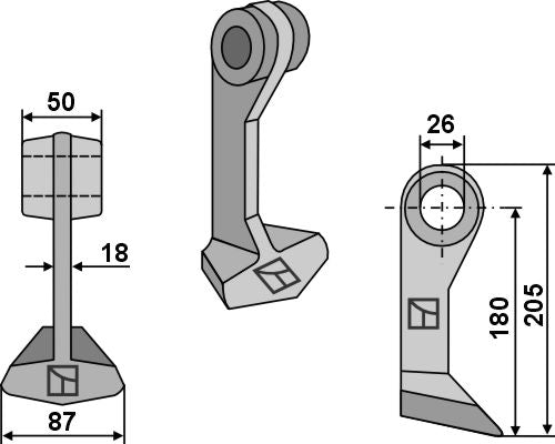 Pruning hammer 87x51mm