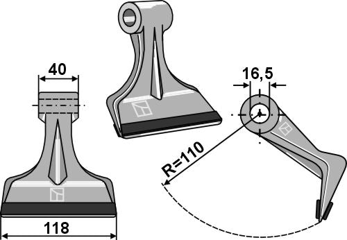 Pruning hammer 118x40mm - PTA