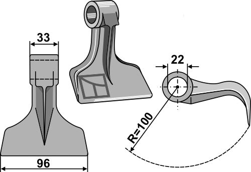 Pruning hammer 96x33mm