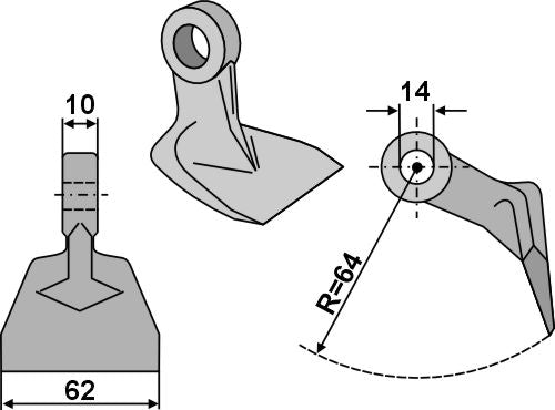 Pruning hammer 62x12mm